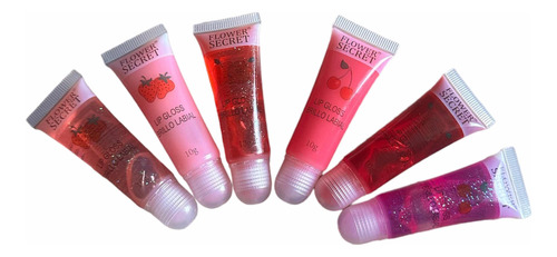 Pack 6 Brillos Labiales Para Niñas  Gloss Frutales, Glitter