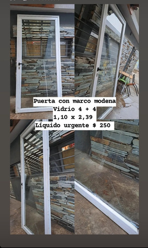 Vendo Puerta Con Marco Linea Modena