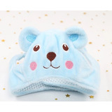 Gorro Disfraz Felpa Gato Perrito Osito Celeste Kawaii