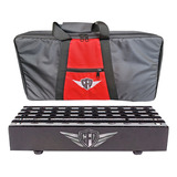Pedalboard Cfd Style 50x30+bag +elétrica +kit Leds+ Jacks