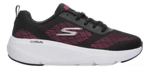 Tenis Skechers Negro Con Rosa Cintas Ajustables Para Mujer