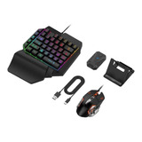 Combo Gamer 4 En 1 Para Celular Teclado Soporte Mouse Adapta