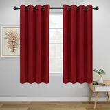 Cortinas Easy-going Con Asilamiento Termico En Color Rojo