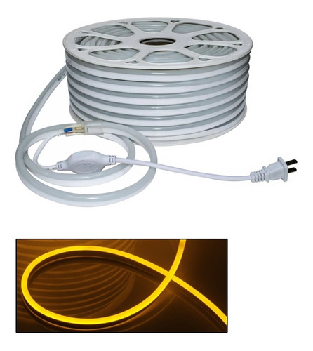 2 Metros De Manguera Led Neón Flex Luz Cálida Con Conector