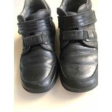 Zapatos Botines Flexi Negros Escolar Niño #20 Contactel Piel