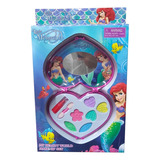 Kit Maquiagem Infantil Pequeno Ariel Sereia Princesas Disney