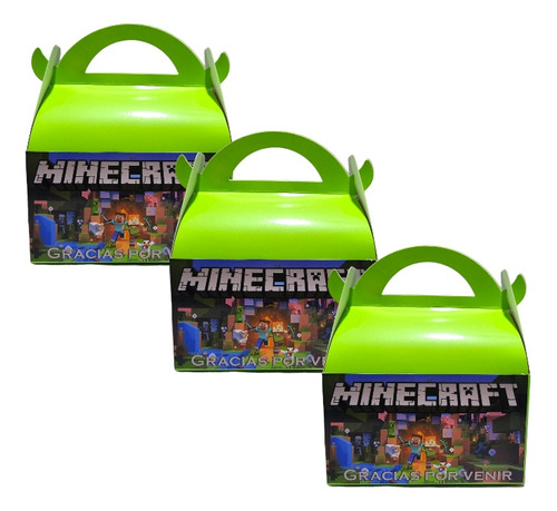 Caja Para Dulces Sorpresas Minecraft X6 Unidades
