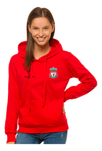 Buzo Hoodie Capota Deportivo Liverpool Champions League Muje