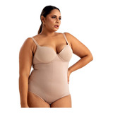 Body Modelador Plus Size Alta Compressão C/ Bojo Vi 351601