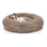 Cama Antiestrés Grande De Felpa Para Mascotas 80cm Xl