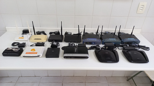 Lote Com 13 Roteadores Wi-fi E Modem Adsl Usados Funcionando