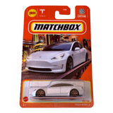 Carrito Matchbox Tesla Model 3 Blanco Mattel Nuevo