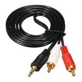 Cabo Áudio Auxiliar P2 X 2 Rca 1.5m Som Estereo 1.5 Metros