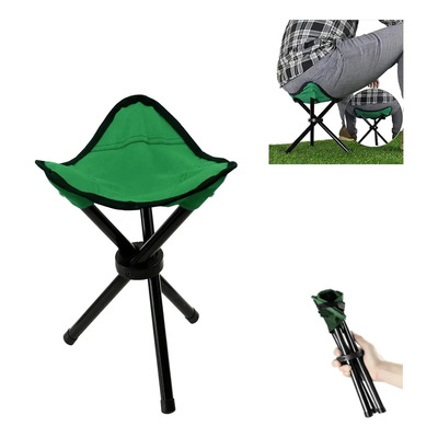 Banco Plegable 50cm Portabilidad Para Acampar Y Pescar Color Verde | Meses sin interés