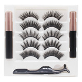 Set 5 Pares De Pestañas Magneticas 2 Eyeliner False Lashes