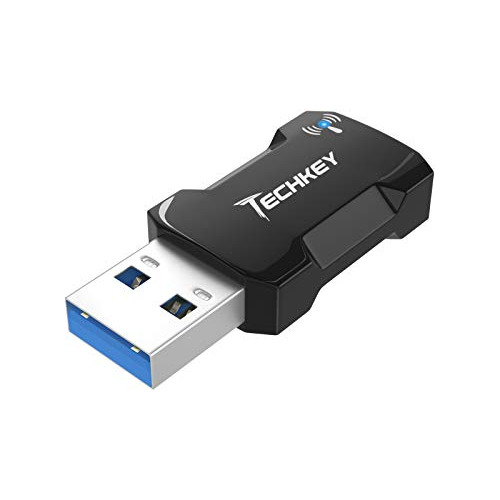 Adaptador Usb Wifi De 1200 Mbps Para Pc, Techkey Mini Wirele