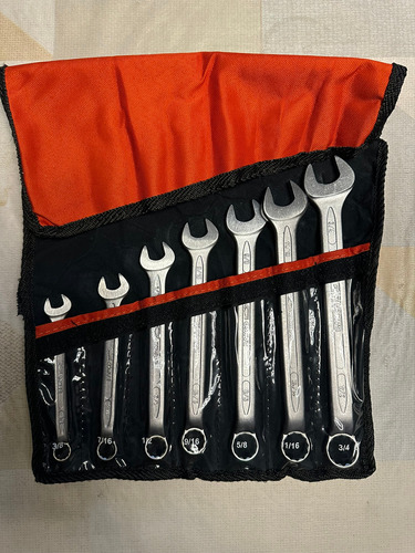 Set Juego De 7 Llaves Combinadas Bahco En Pulgadas Acodadas