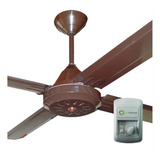 Ventilador De Techo Exahome 60 Marrón Con 4 Palas De  Metal, 120 cm De Diámetro 220 v