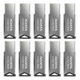 Kit 10 Memoria Usb Adata 16gb  Uv250 Auv250-16g-rbk Metalica