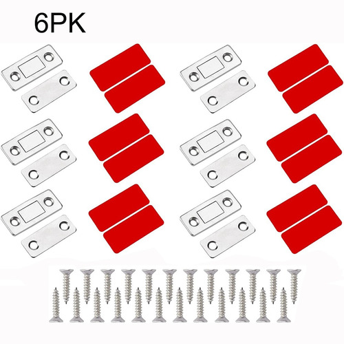 Pestillo Seguro Magnético Para Cajones Puerta De Mueble 6pzs