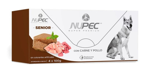 Nupec Senior Alimento Húmedo Pack De 4 Latas Adulto Mayor