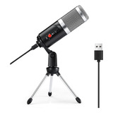 Usb Microphone, Computer Podcast Cardioid Condenser Pc Mic W