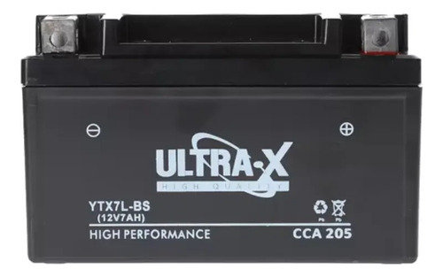 Batería Ytx7a-bs Gel Para Moto  12 V 7ah/10hr Mozuki