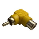 Adaptador Rca Gold Dourado 90 Graus Audio Video Tv Painel 