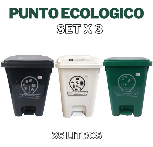 Punto Ecológico Set X 3 Canecas P - Unidad a $15544