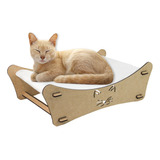 Cama Rede P/ Gatos De Chão Confortável Mdf Cortada A Laser 