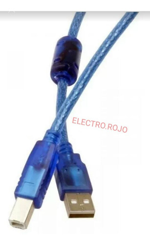 Cable Usb 2.0 Para Impresora Scanner Azul 5 Mts Lanus