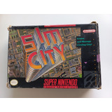 Sim City Original Com Caixa Super Nintendo Snes