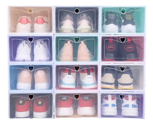 Cajones Organizadores De Zapatos Pack Con 10 Unidades Color Agarre Circular - Color Blanco