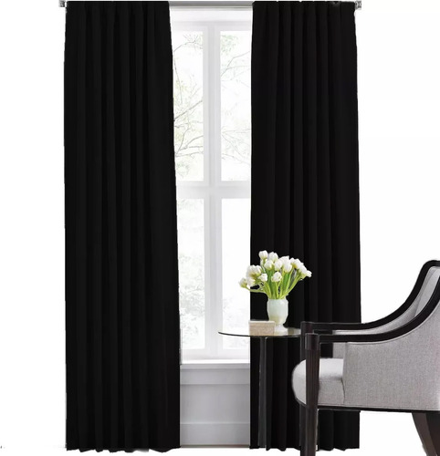 Cortinas Blackout Textil 2 Paños 140x220 Presillas Ocultas Envio Gratis