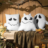 Paquete De 3 Cojines Decorativos De Halloween Estampado...