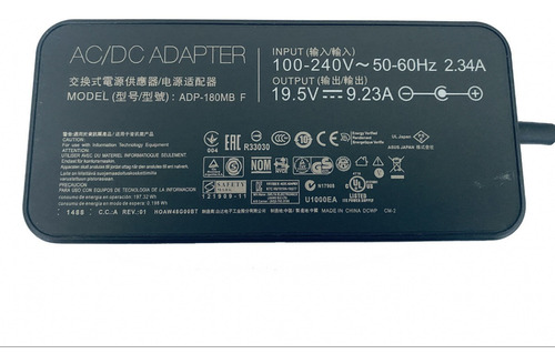 Cargador Asus 19.5v 9.23 Amp Diametro Plug 5.5x2.5 
