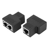 2 Adaptador Ethernet Rj45 Divisor De Red Puertos 1 Split 2