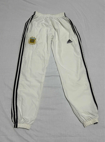 Pantalón Rompeviento Selección Argentina Blanco Talle M