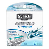 Schick Quattro - Cuchilla De Afeitar De Titanio Para Hombre