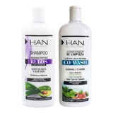 Shampoo + Acondicionador Co Wash Rulos Definidos Han 500ml