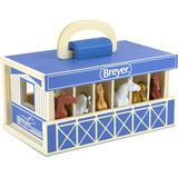 Juego Establo Madera Breyer Horses Farms Con 6 Caballos | 6