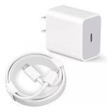 Cubo Adaptador Con Cable Genérico 20w Compatible iPhone 