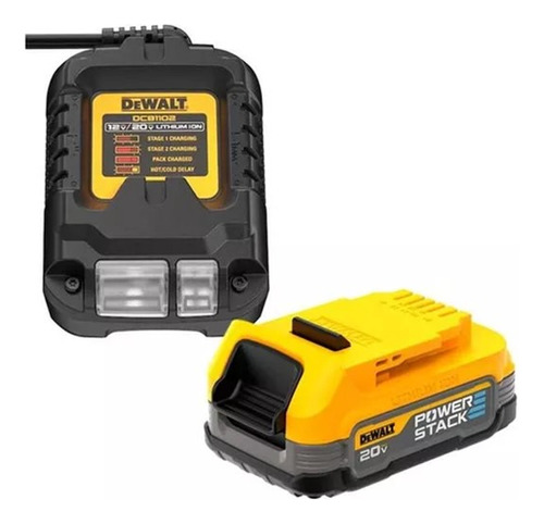 Dewalt Power Stack Dcbp034c-ar Cargador Rapido+bateria 20v