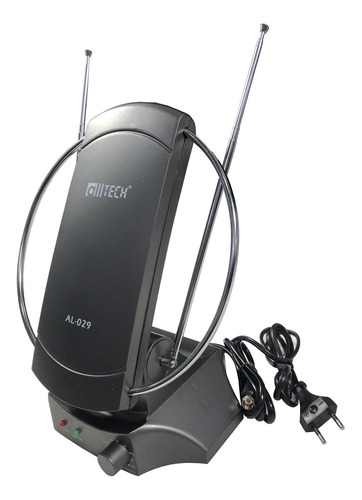 Antena Interna Amplificada Uhf Vhf Fm Hdtv Al-029 Bivolt