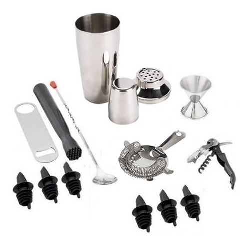 Kit Bartender Profesional Set Coctelera 13 Piezas Bar Restau