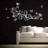 Vinilo Pared Mariposa Y Ramas Wall Sticker