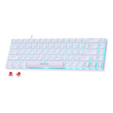 Teclado Mecánico Juegos Abucow 68 Teclas Con Azul Y Teclas Y