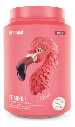 Birdman Proteína Vegetal Fitmingo 1020g By Ale Rubio Sabor Moka