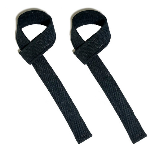 Tala Straps 100% Algodão. P/ Musculação Academia Funcional Cor Preto