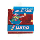 Papel Glace Metalizado Luma Glase 10x10cm X 5 Hojas Pack X 3